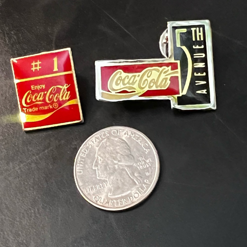 (2) Vintage Coca-Cola Lapel Pins
